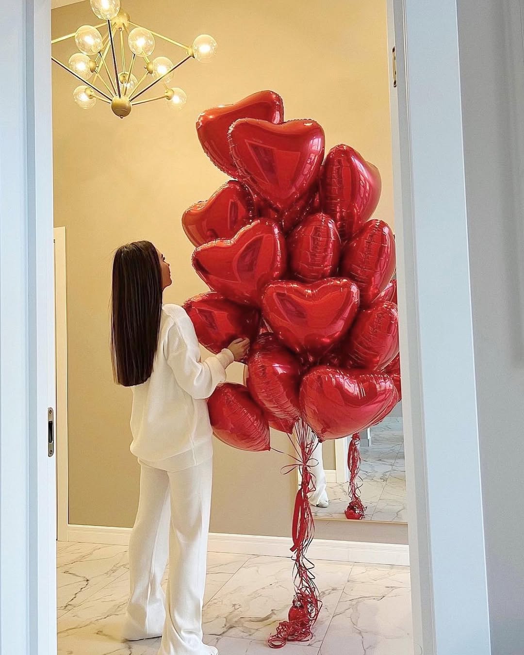 Red Heart Foil Balloon